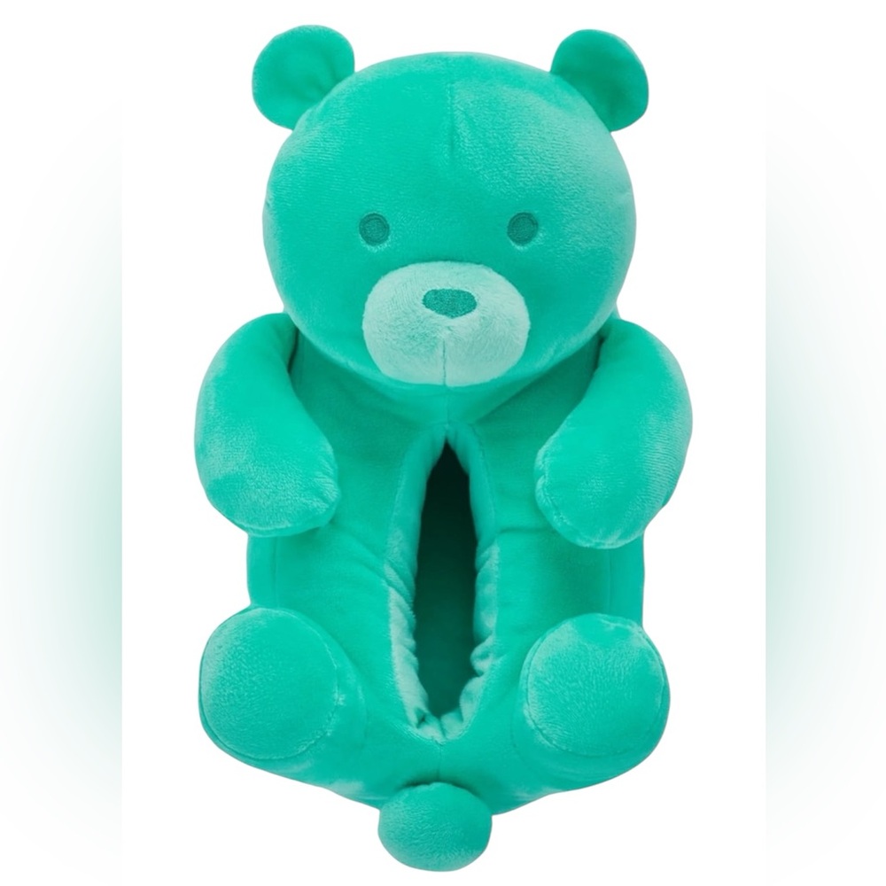 Adorable Green Bear Slippers for Kids